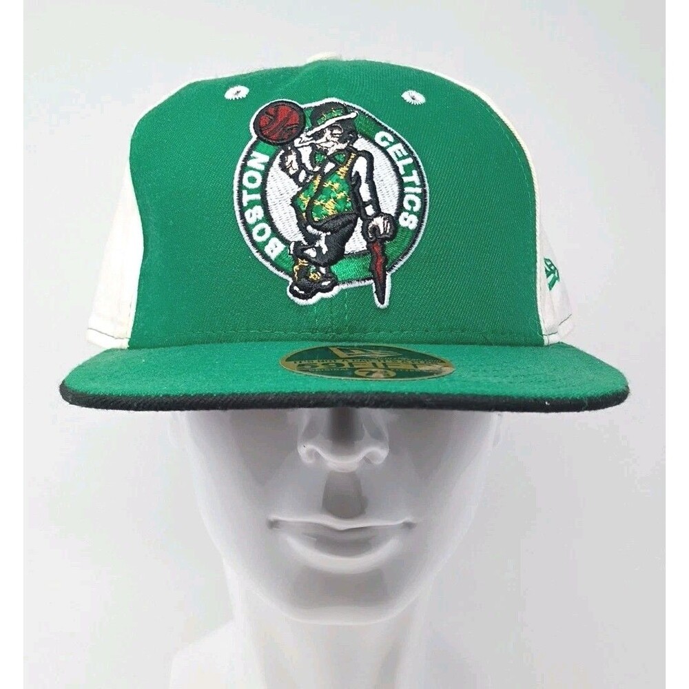 Boston Celtics New Era White/Kelly Green Repeat 59Fifty Fitted Hat 7 5/8